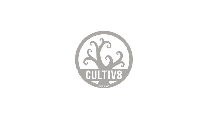 cultiv8 logo design